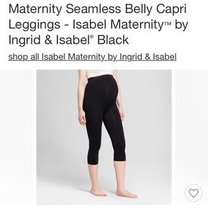 Brand New Maternity Seamless Belly Capri Leggings